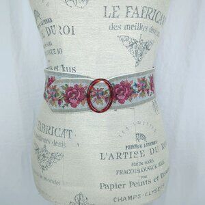 Vintage Floral Tapestry Belt Small
